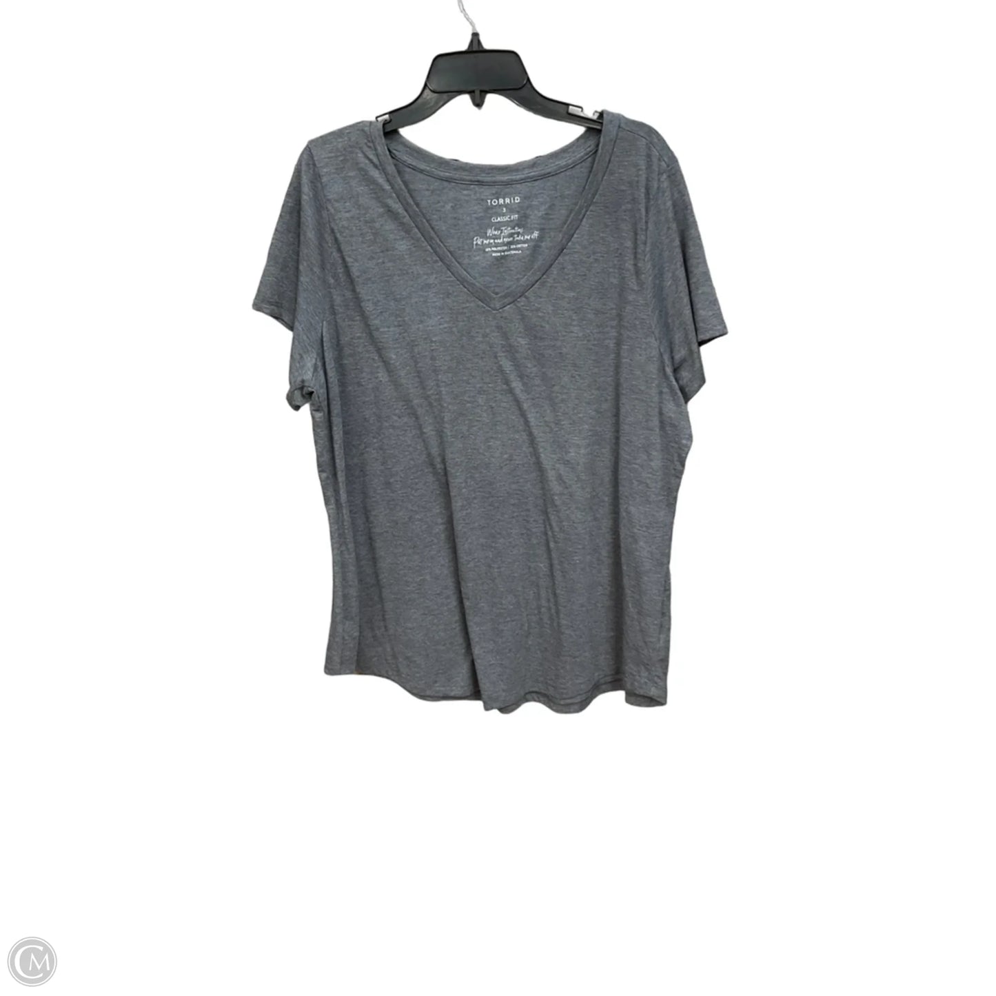 Top Short Sleeve Basic By Torrid In Grey, Size: 3x