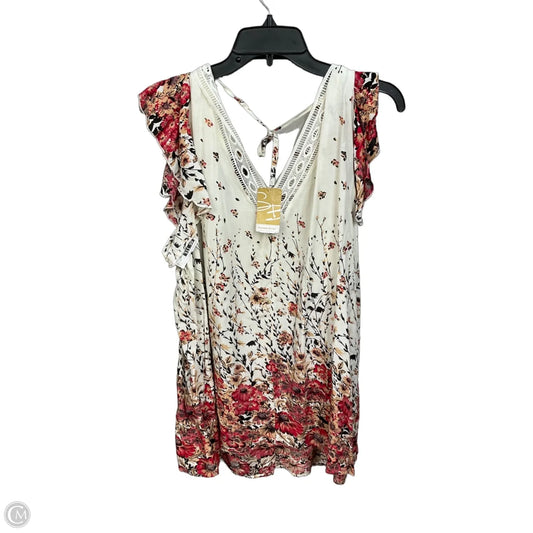 Top Sleeveless By Suzanne Betro In Floral Print, Size: 3x