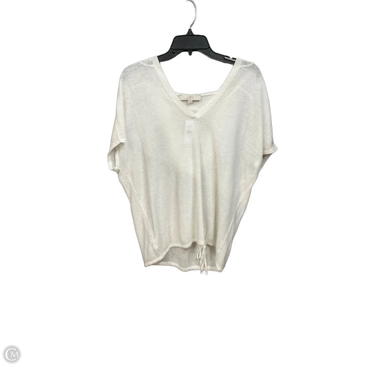 Top Short Sleeve By Loft In White, Size: M