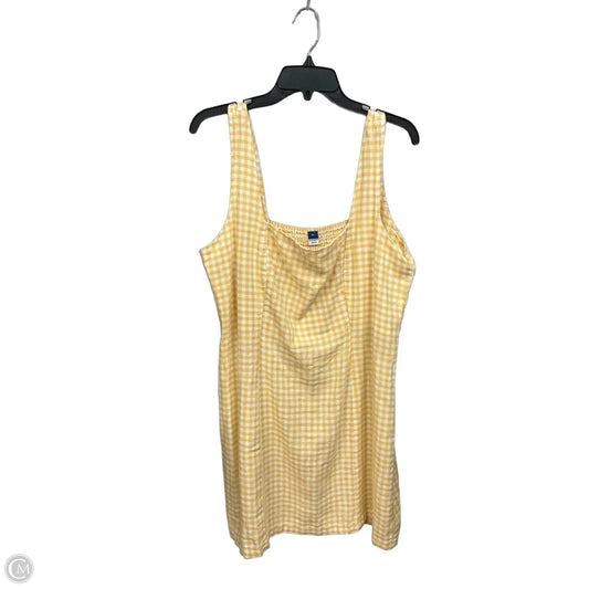 Dress Casual Short By Old Navy In White & Yellow, Size: Xl