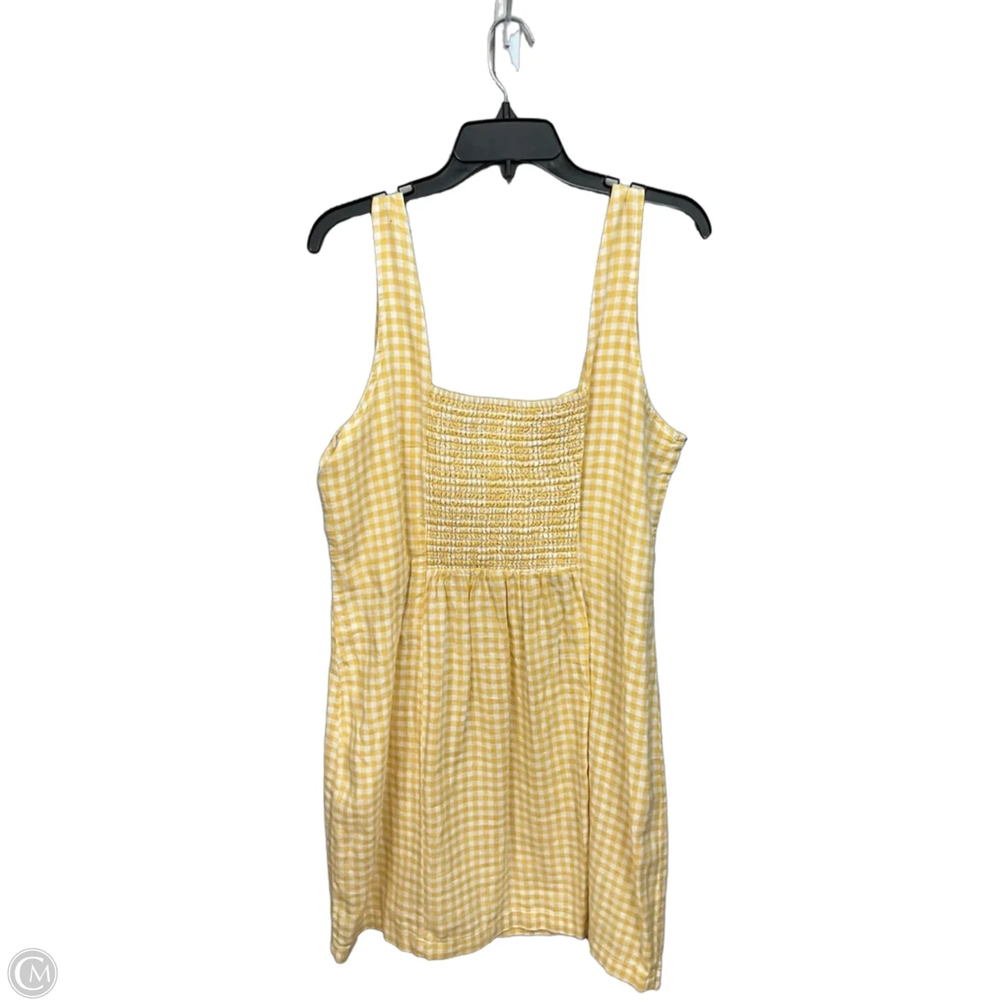 Dress Casual Short By Old Navy In White & Yellow, Size: Xl