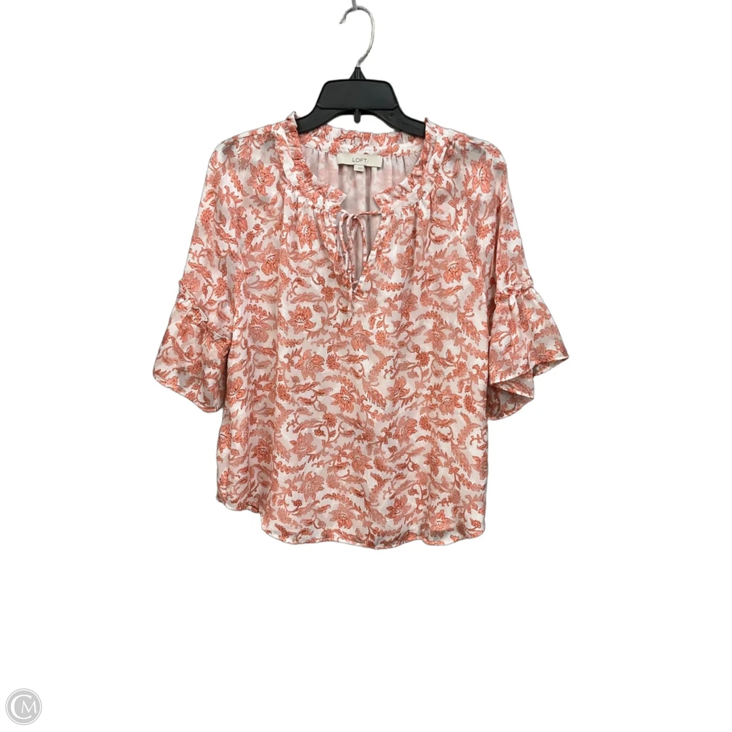 Top Sleeveless By Loft In Floral Print, Size: L