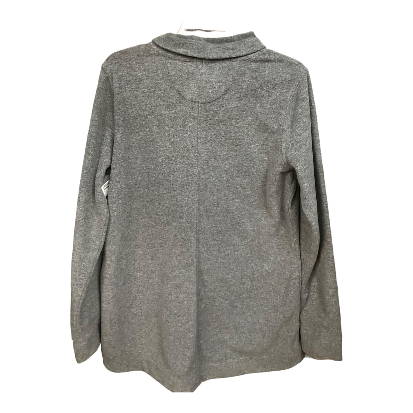 Top Long Sleeve Fleece Pullover By Duluth Trading In Grey, Size: L