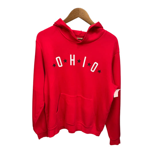 Athletic Sweatshirt Hoodie By Clothes Mentor In Red, Size: L