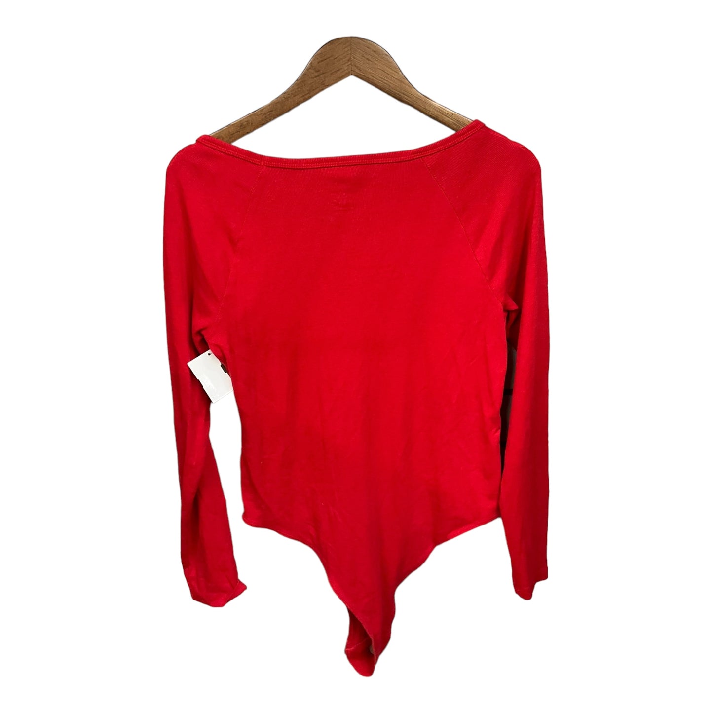 Top Long Sleeve Basic By Cmc In Red, Size: Xl