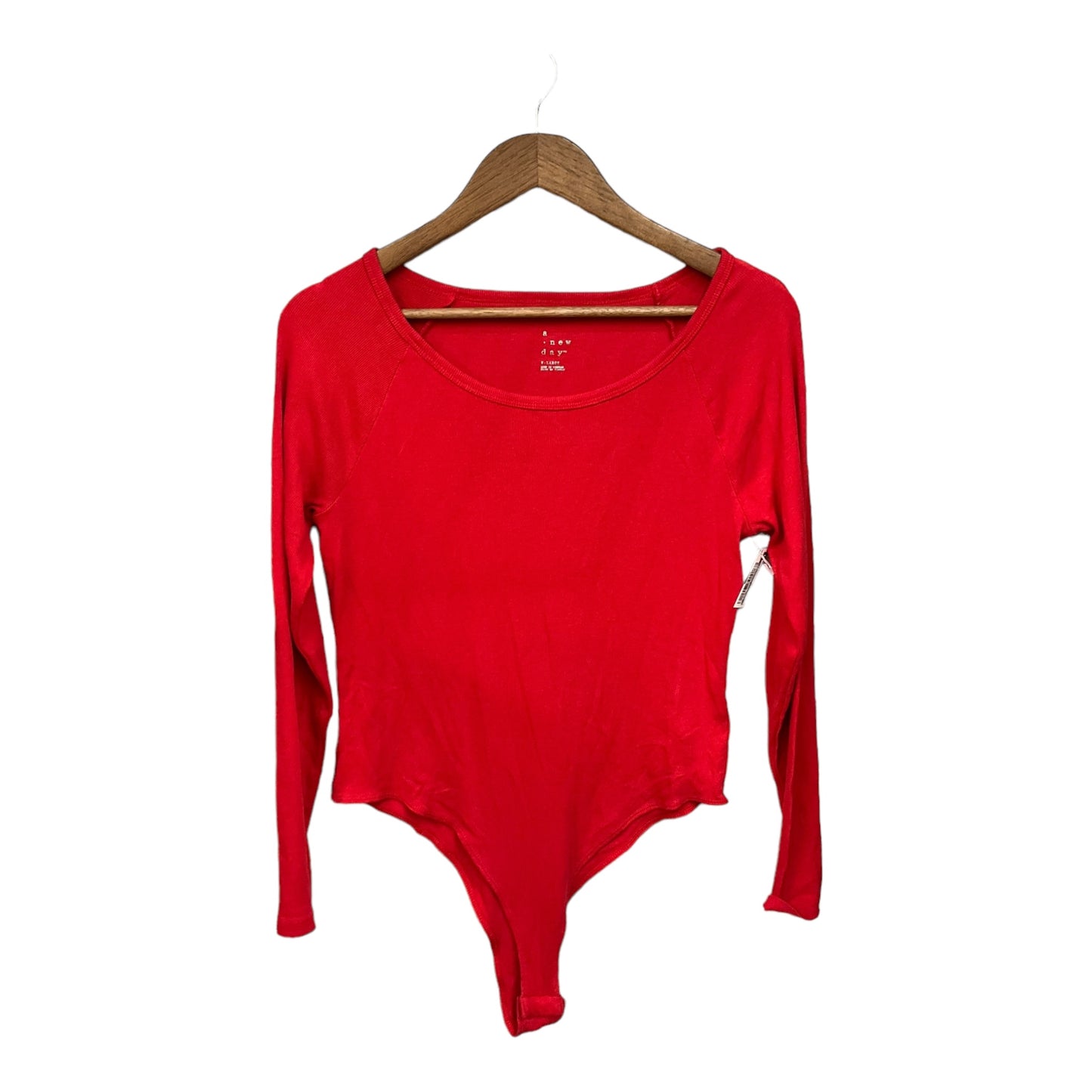 Top Long Sleeve Basic By Cmc In Red, Size: Xl