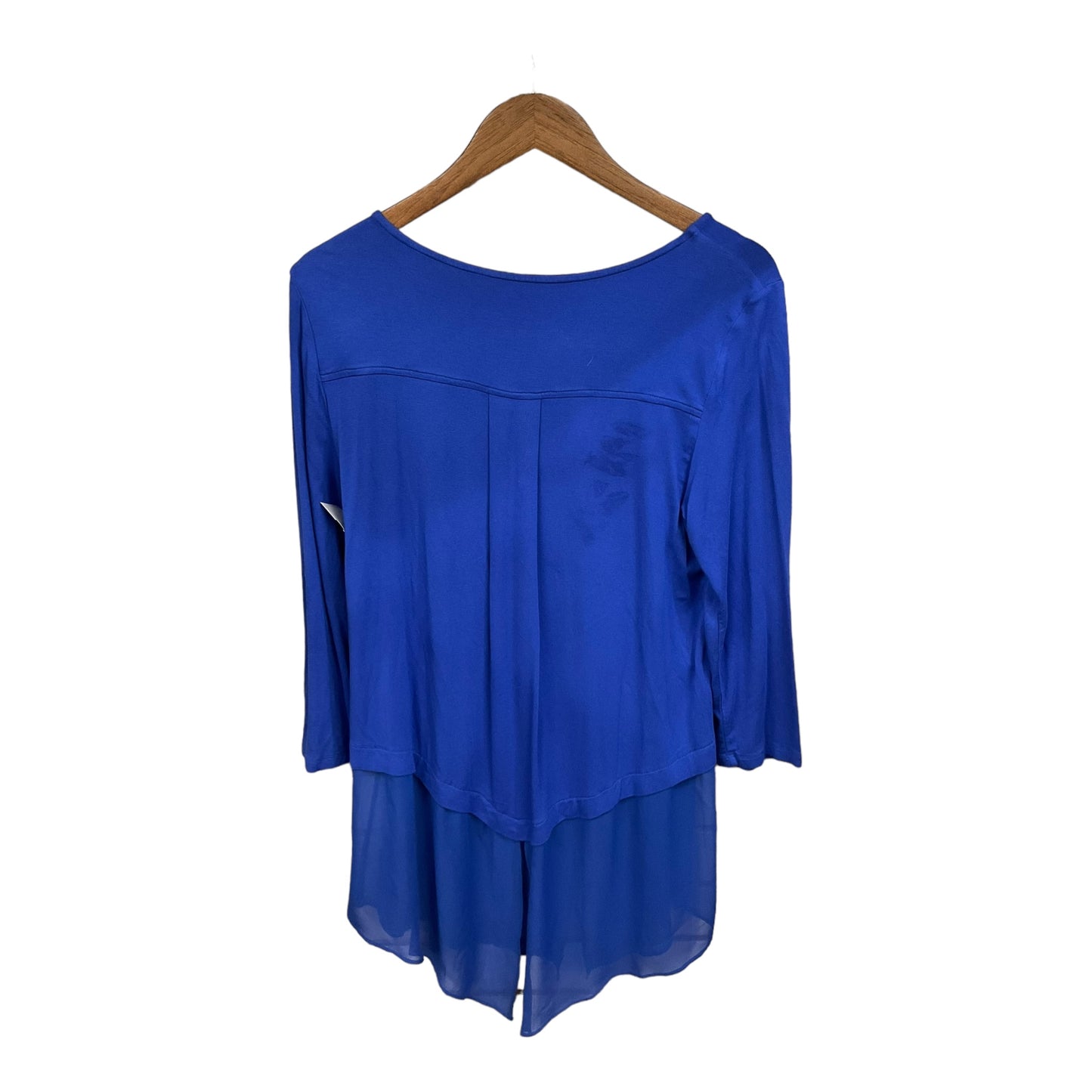 Top Long Sleeve Basic By Alfani In Blue, Size: L