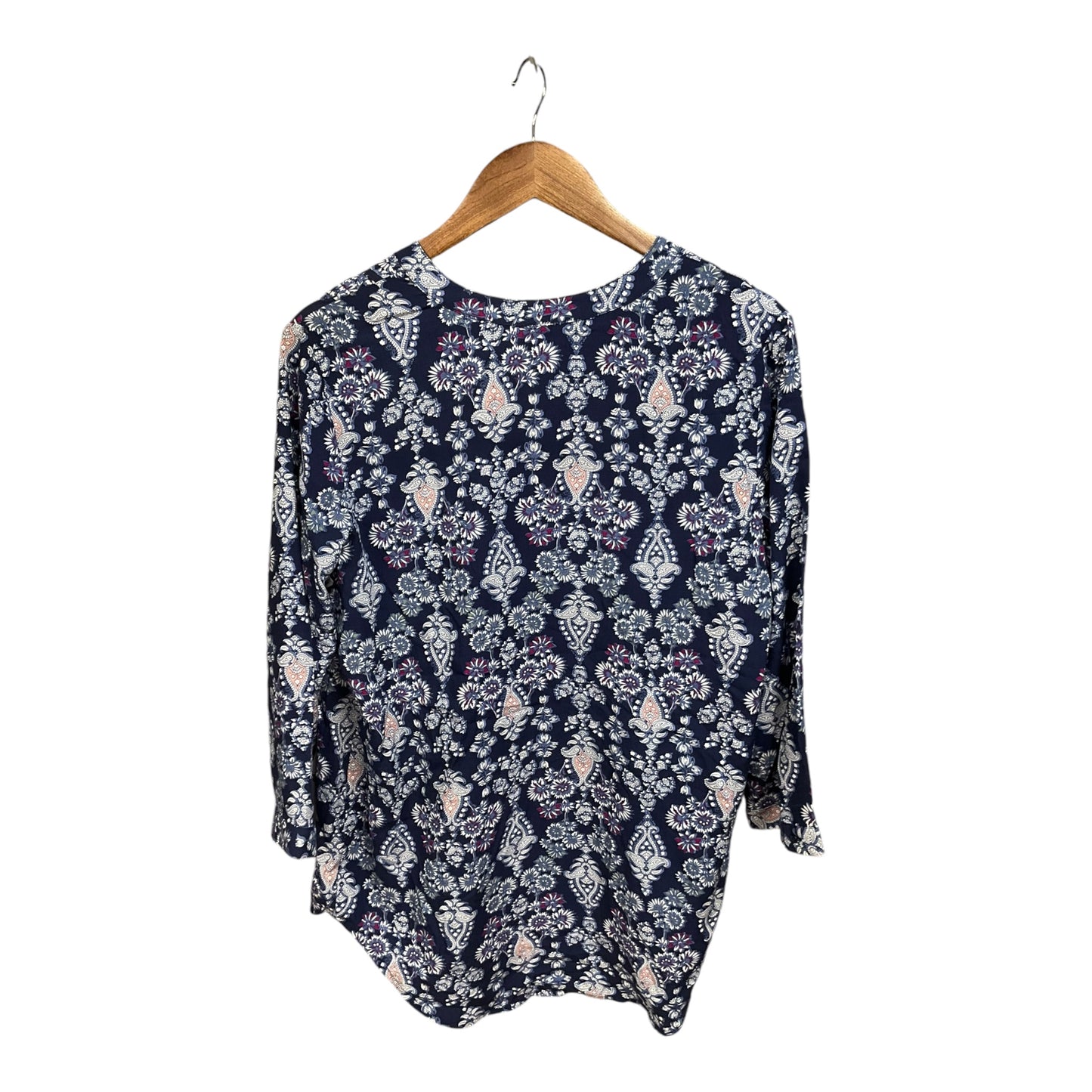 Top Long Sleeve Basic By St. John In Floral Print, Size: M