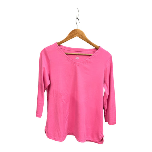 Top Long Sleeve Basic By J. Jill In Pink, Size: M