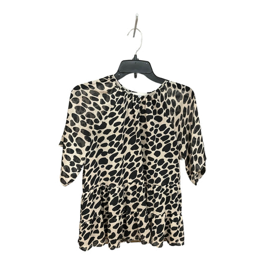 Animal Print Blouse Long Sleeve Loft, Size Petite   S