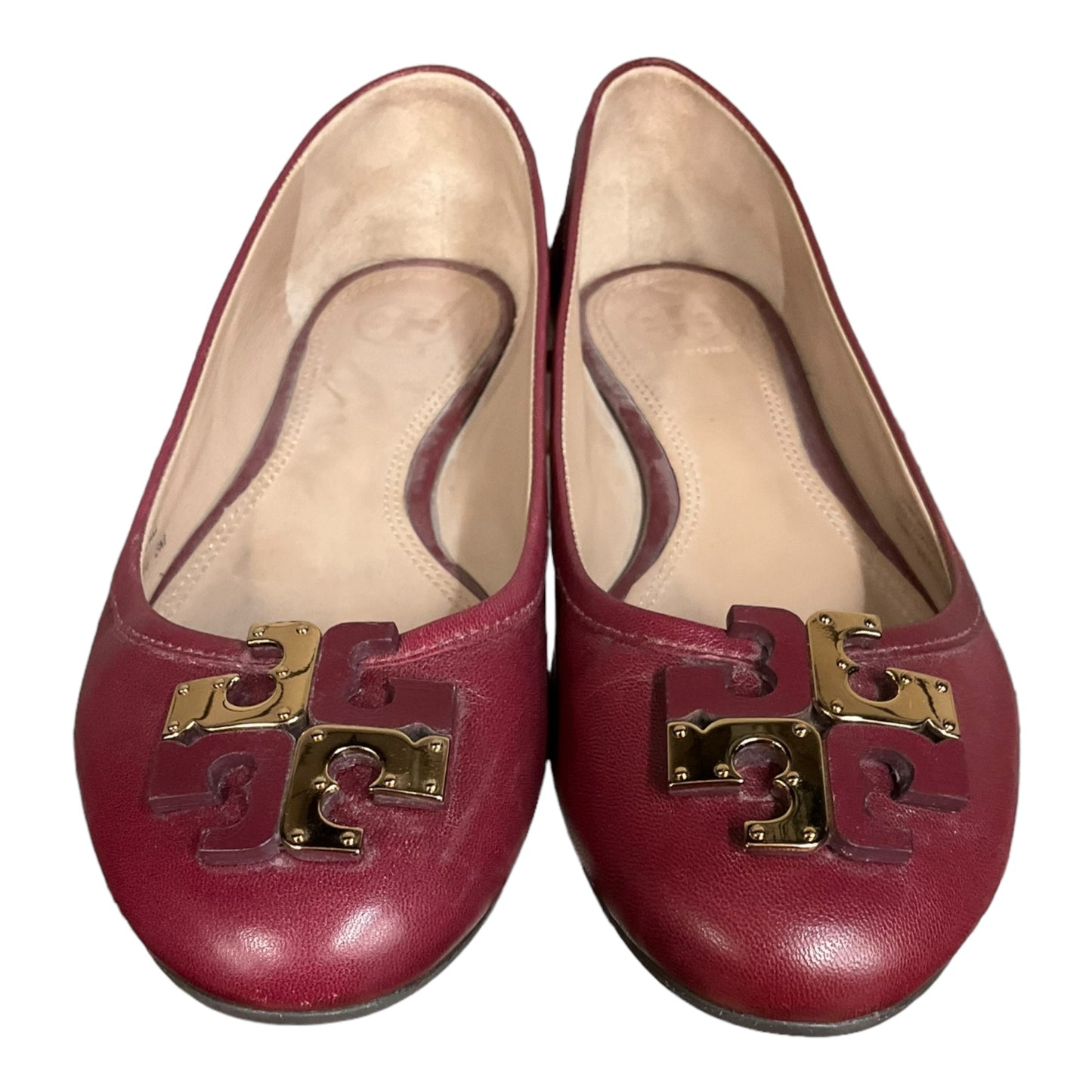 Red Shoes Flats Tory Burch, Size 8