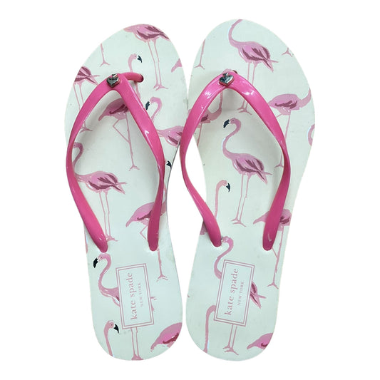 Pink Sandals Flip Flops Kate Spade, Size 7