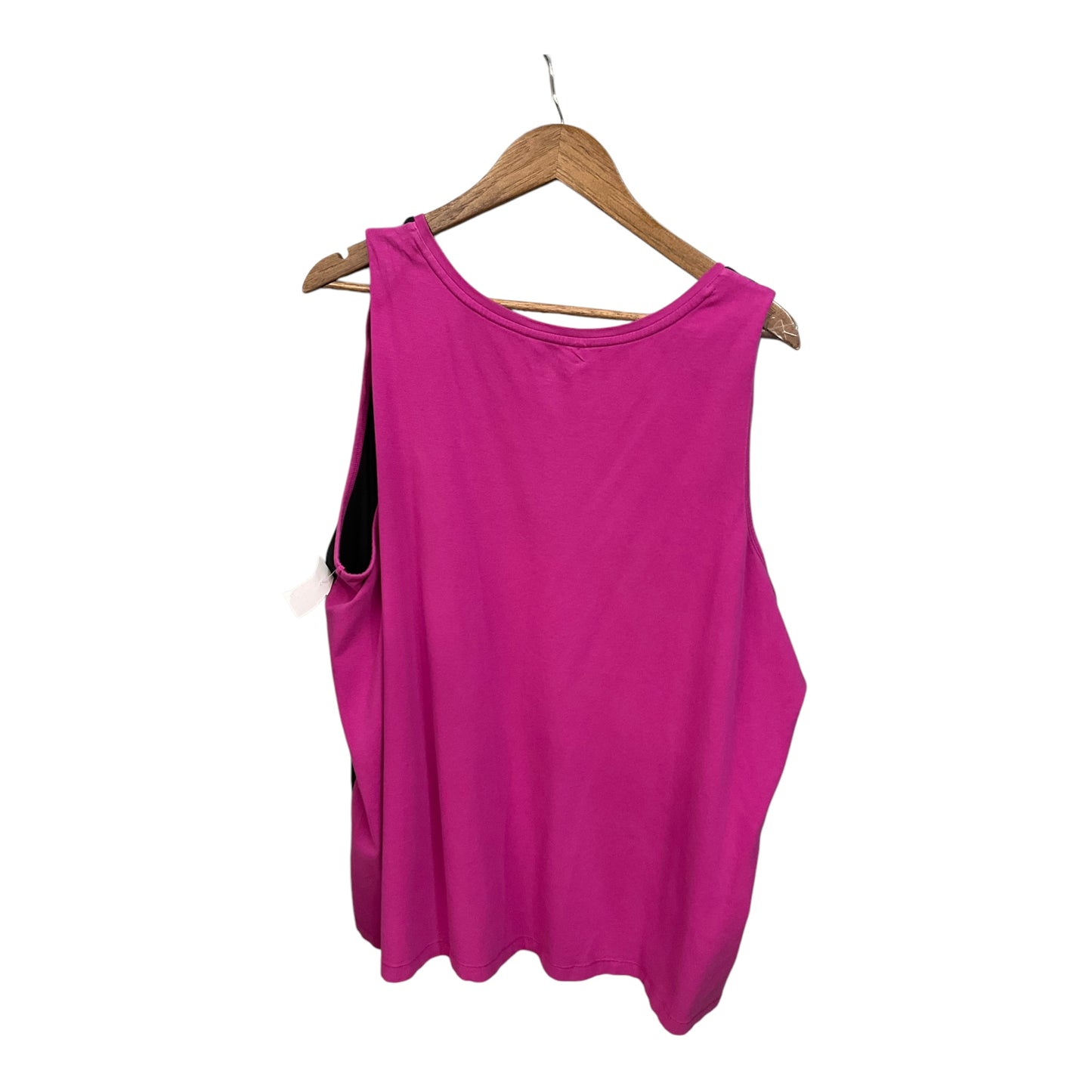 Athletic Tank Top By Catherines In Black & Purple, Size: 3x