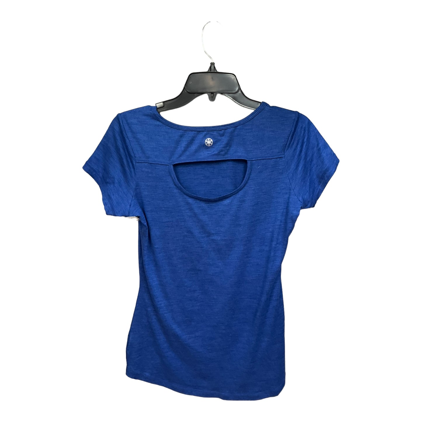 Blue Athletic Top Short Sleeve Gaiam, Size S