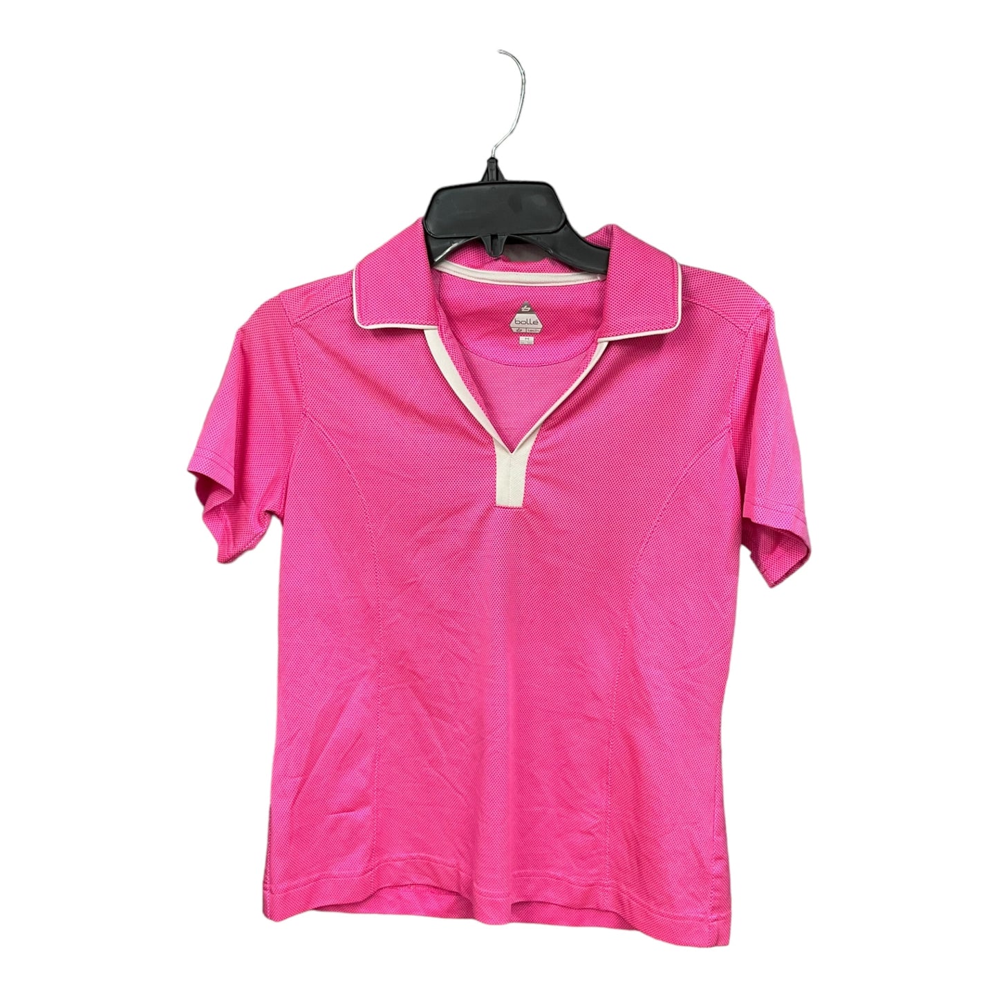 Pink & White Athletic Top Short Sleeve Bolle, Size M