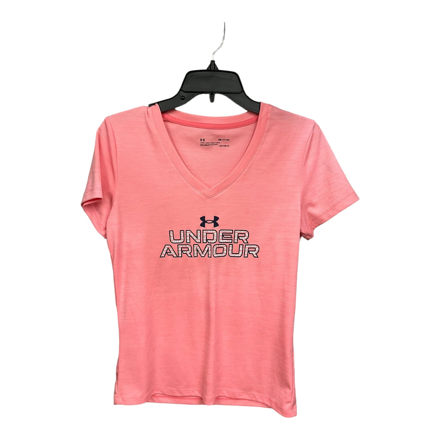 Pink Athletic Top Short Sleeve Under Armour, Size S