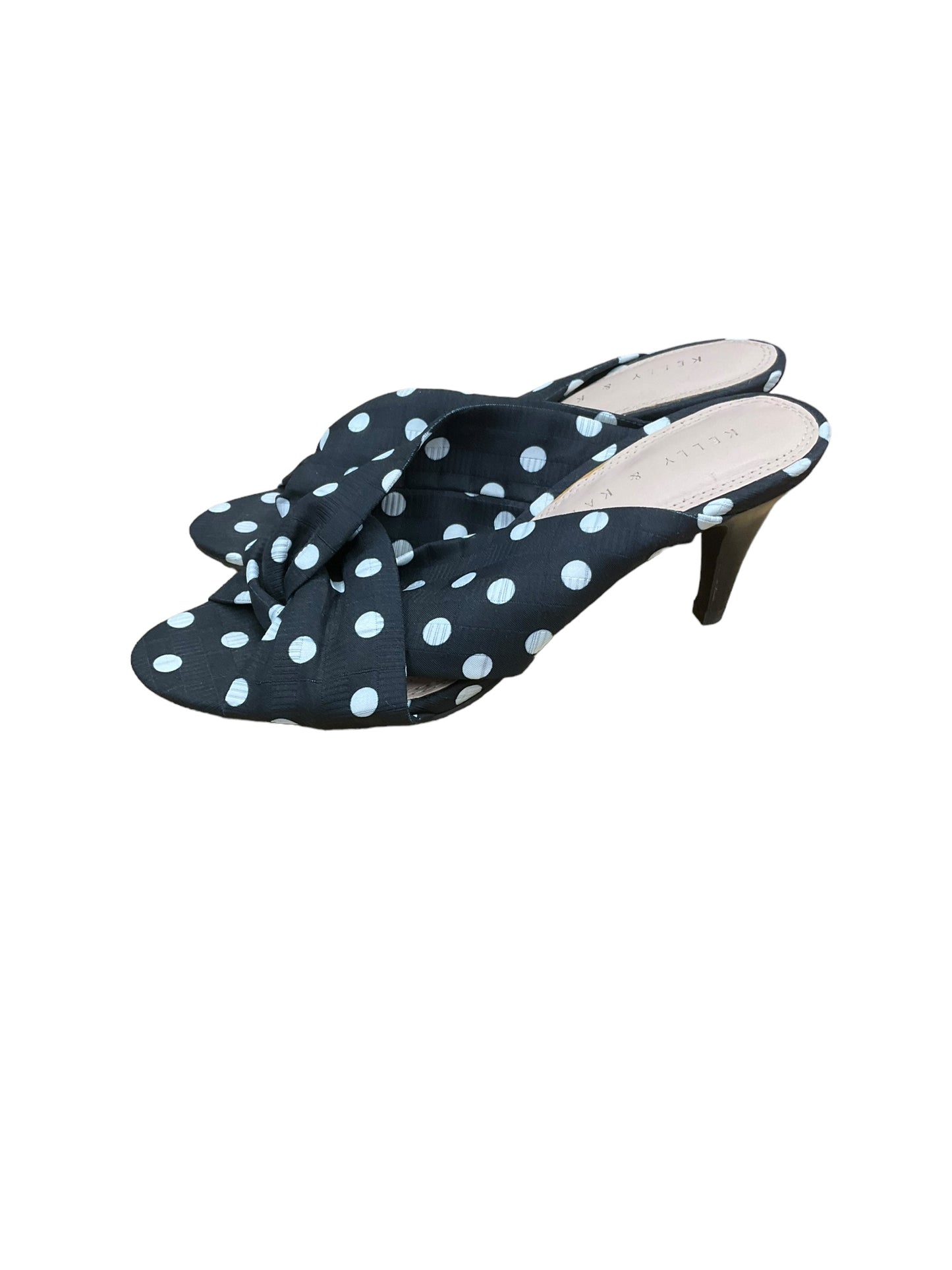 Polkadot Pattern Shoes Heels Kitten Kelly And Katie, Size 6