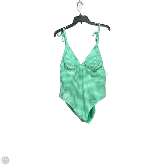 Swimsuit By Time And Tru In Green & White, Size: Xl