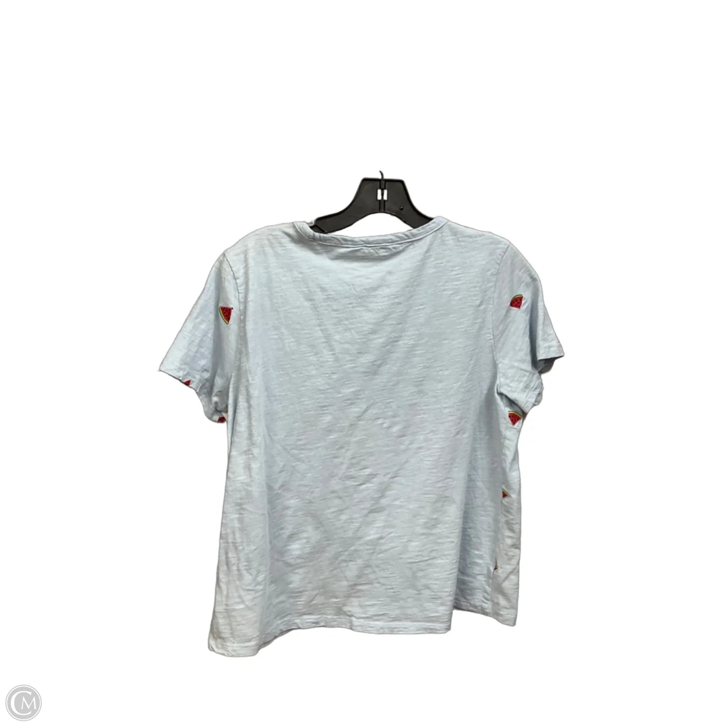 Top Short Sleeve By Lucky Brand In Blue & Red, Size: L