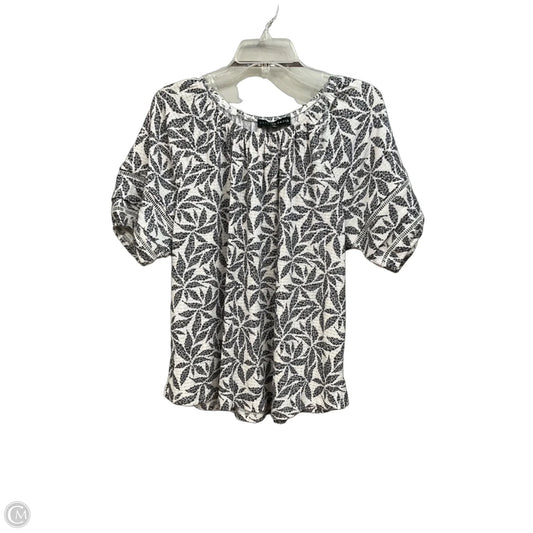 Top Short Sleeve By Fred David In Floral Print, Size: Xl