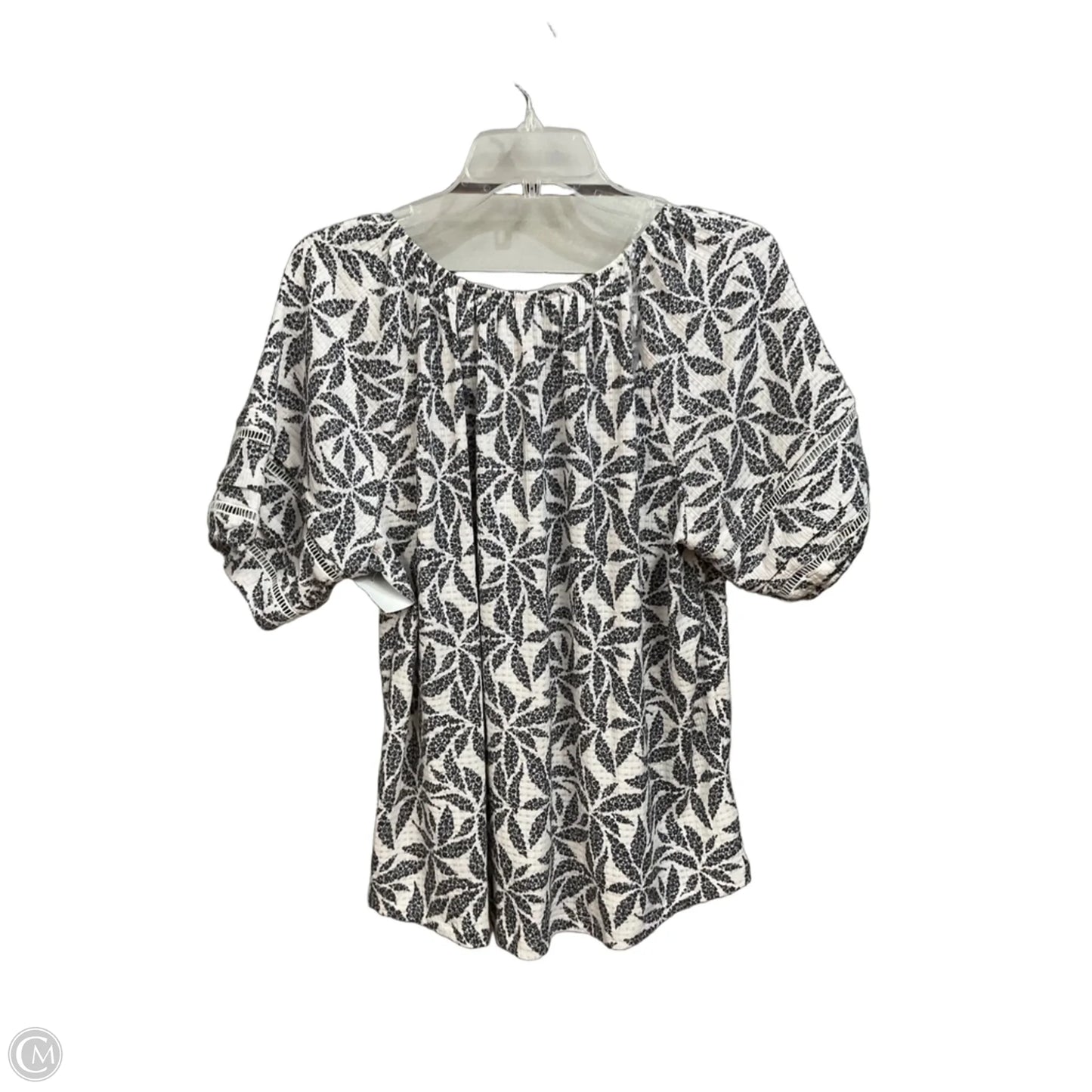 Top Short Sleeve By Fred David In Floral Print, Size: Xl