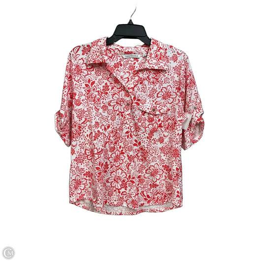 Top Short Sleeve By Emily Daniels In Floral Print, Size: Xl