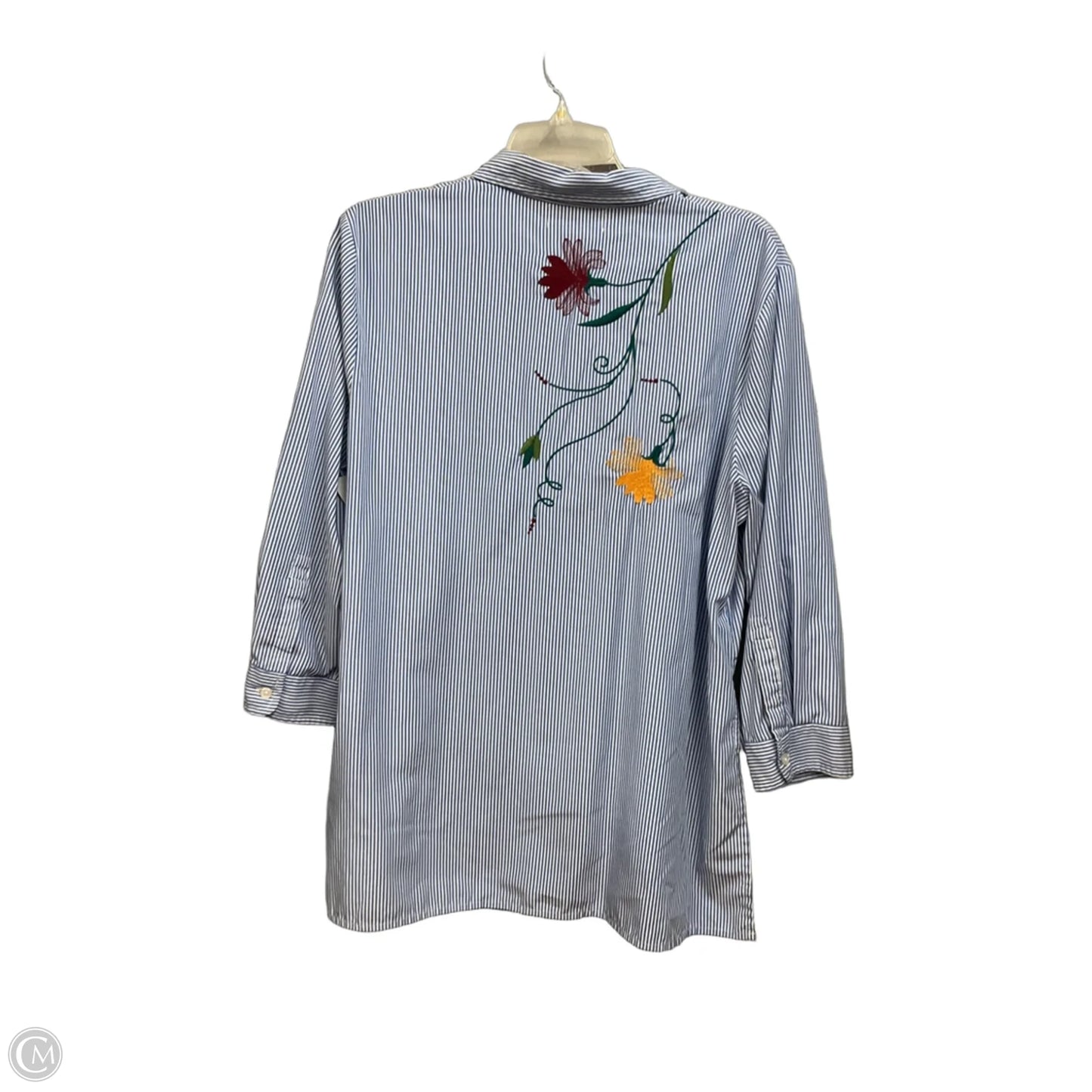 Top Long Sleeve By Peck And Peck In Floral Print, Size: Xl