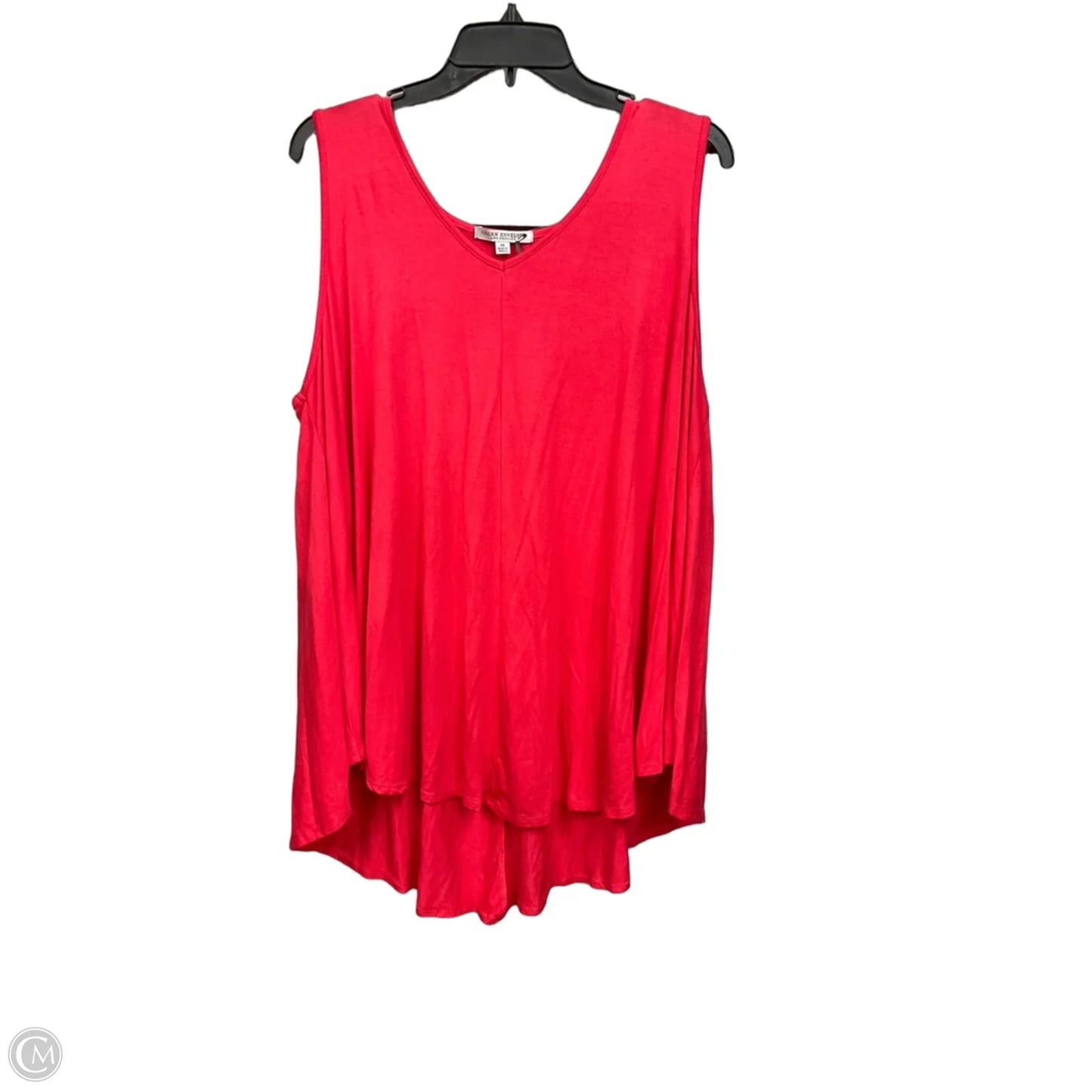 Top Sleeveless By Green Envelope In Red, Size: 1x
