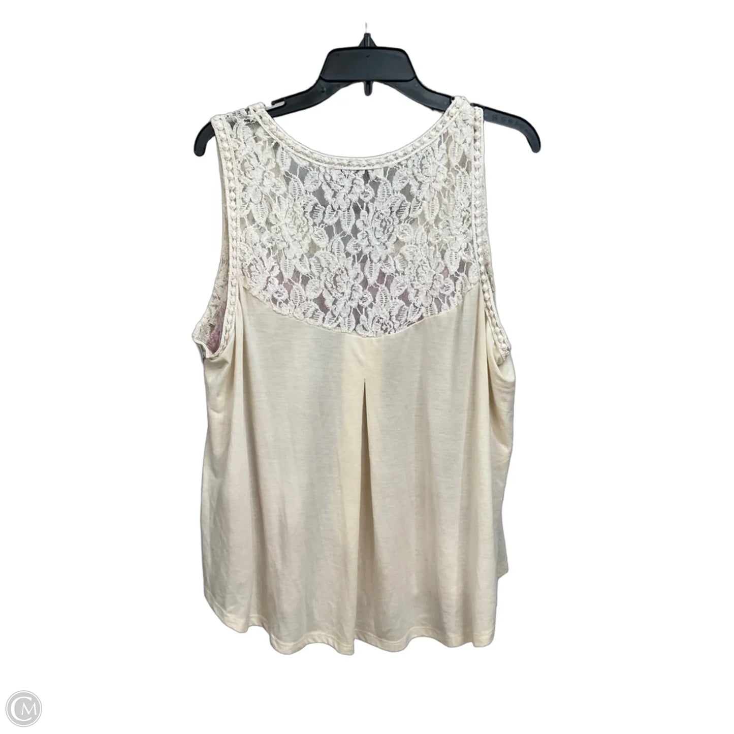 Top Sleeveless By Penelope Rose In Pink & White, Size: 2x
