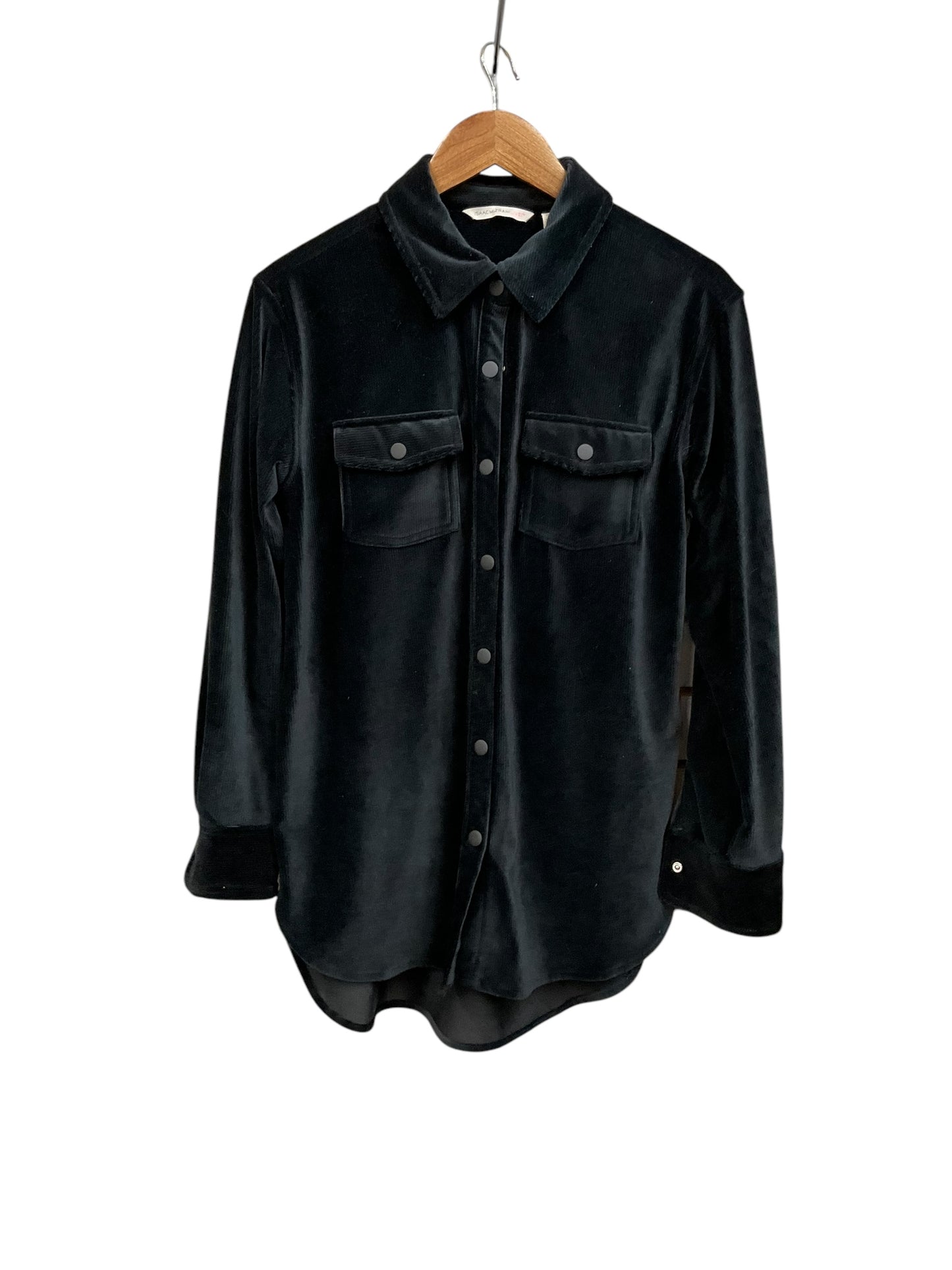 Jacket Shirt By Isaac Mizrahi Live Qvc In Black, Size: Xs