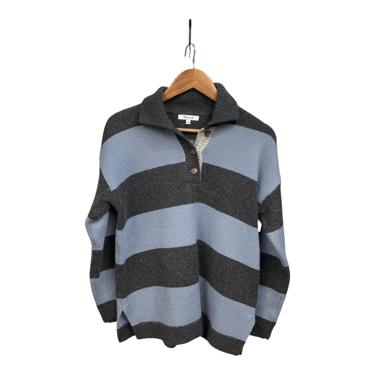 Sweater By Madewell In Blue & Grey, Size: S