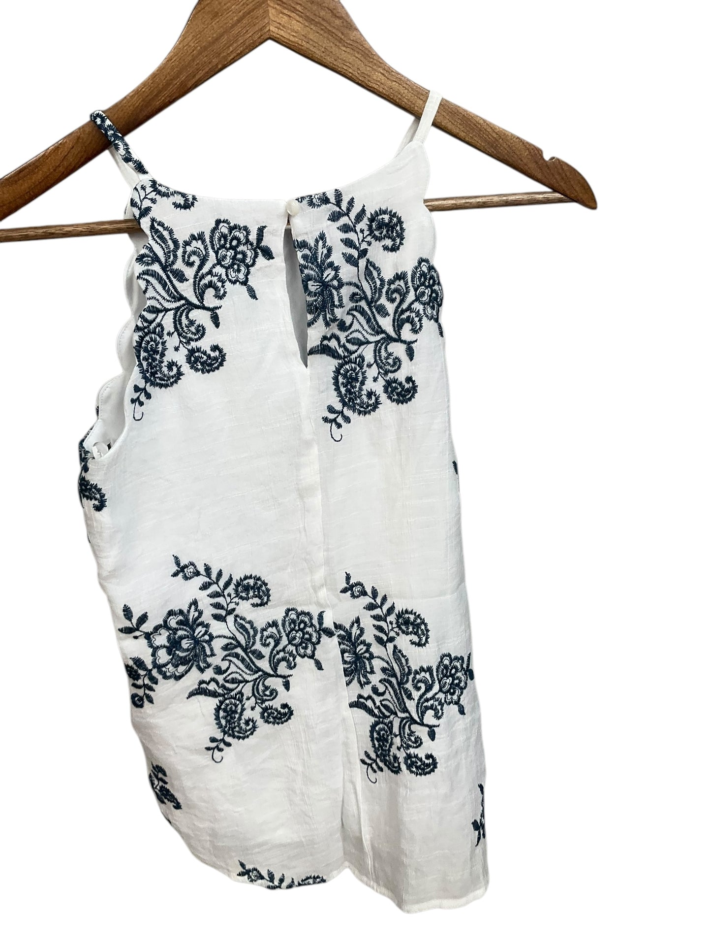 Top Short Sleeve By Bcx In Blue & White, Size: Xs