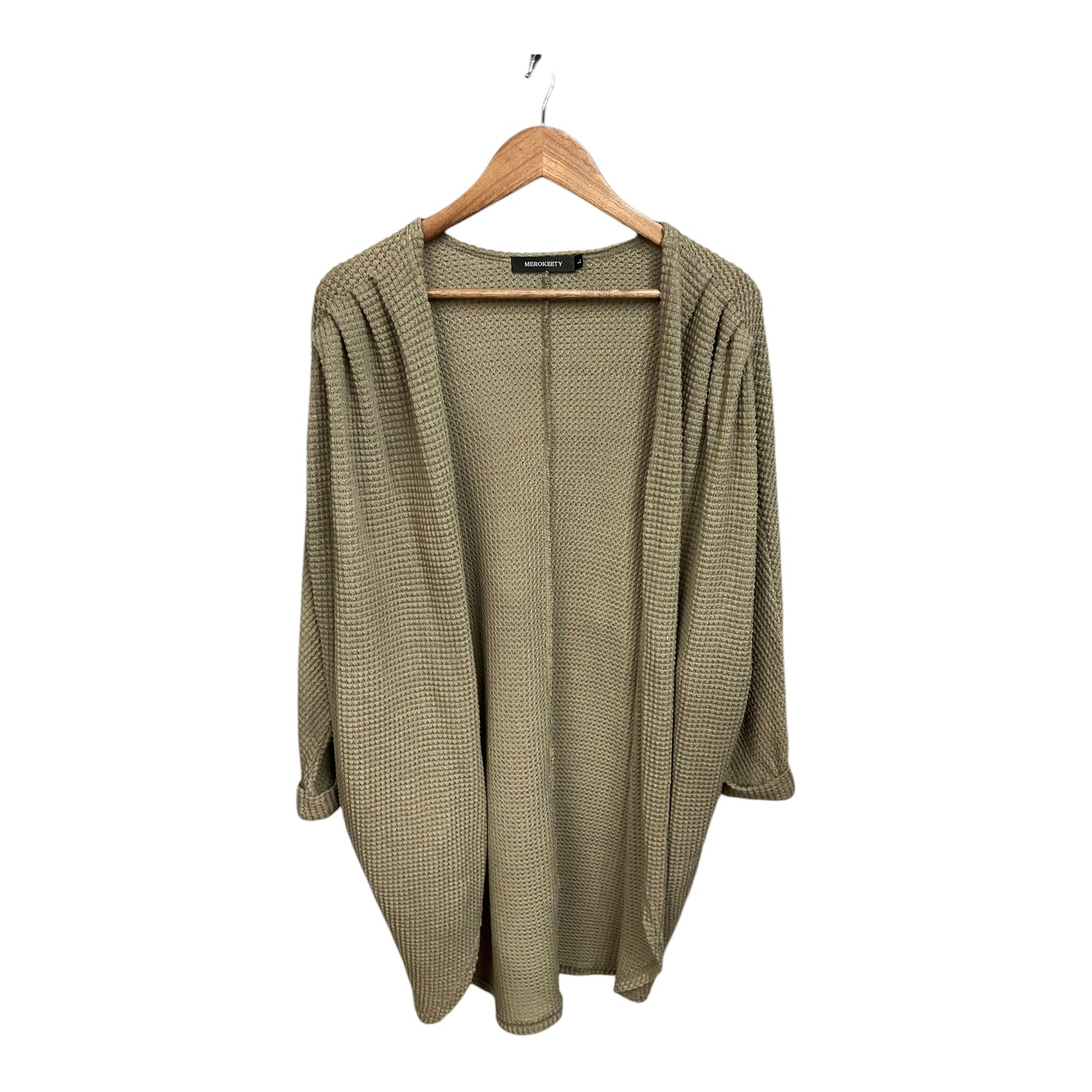 Cardigan By Clothes Mentor In Green, Size: L