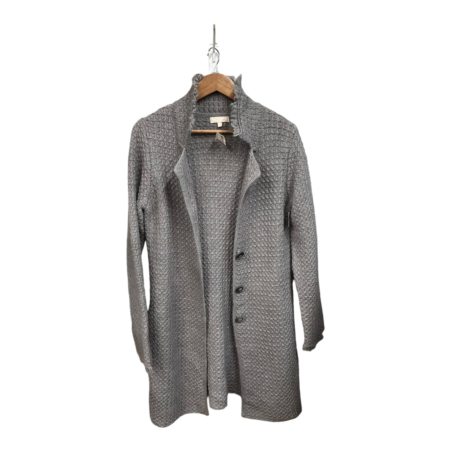 Sweater Cardigan By Clothes Mentor In Grey, Size: Large