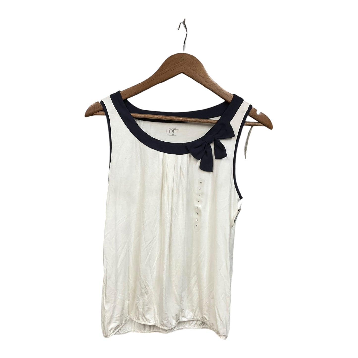 Top Sleeveless By Ann Taylor In White, Size: S