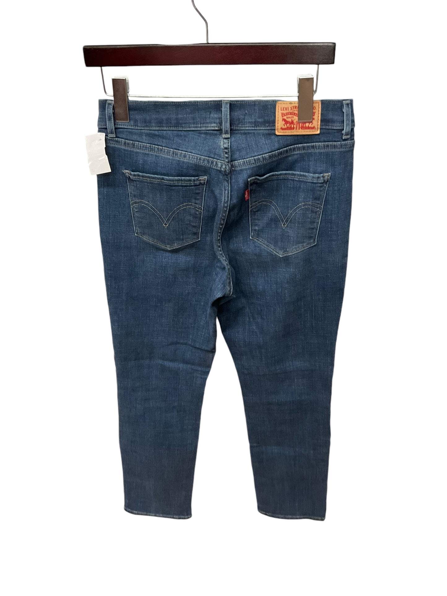 Jeans Straight By Levis In Blue Denim, Size: 4