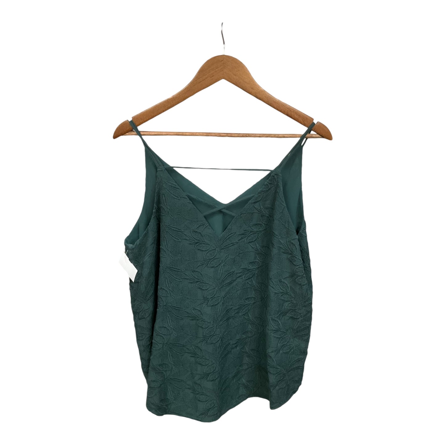 Top Sleeveless By Loft In Green, Size: L