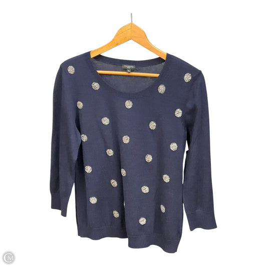 Sweater By Talbots In Blue & Silver, Size: Xlp