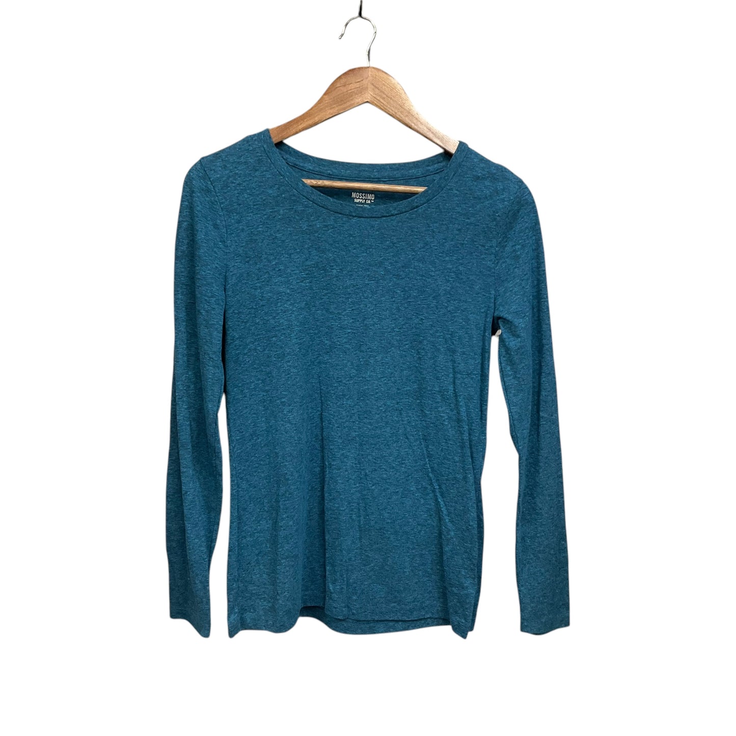 Top Long Sleeve Basic By Mossimo In Teal, Size: Xs