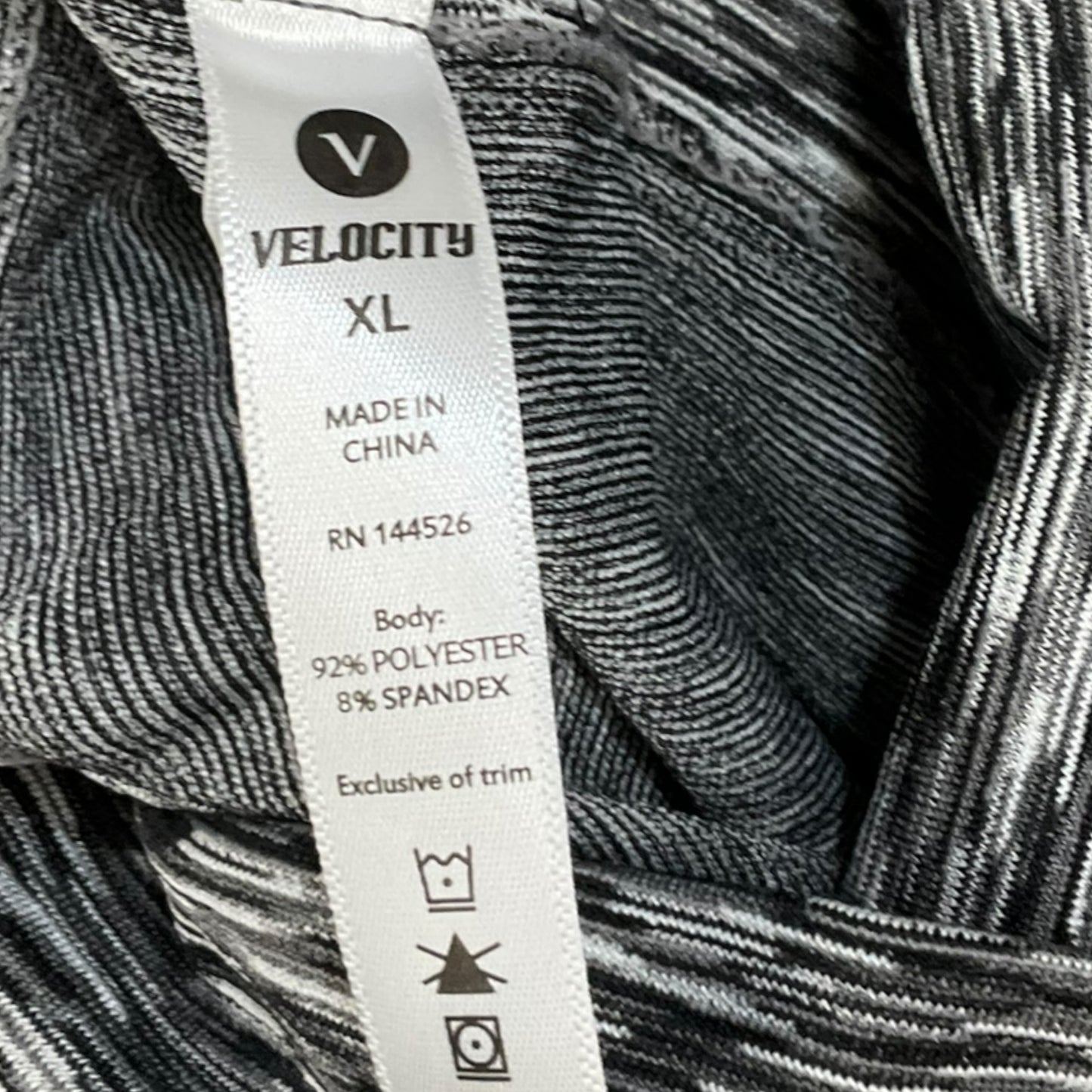 Athletic Leggings By Velocity In Black & White, Size: Xl