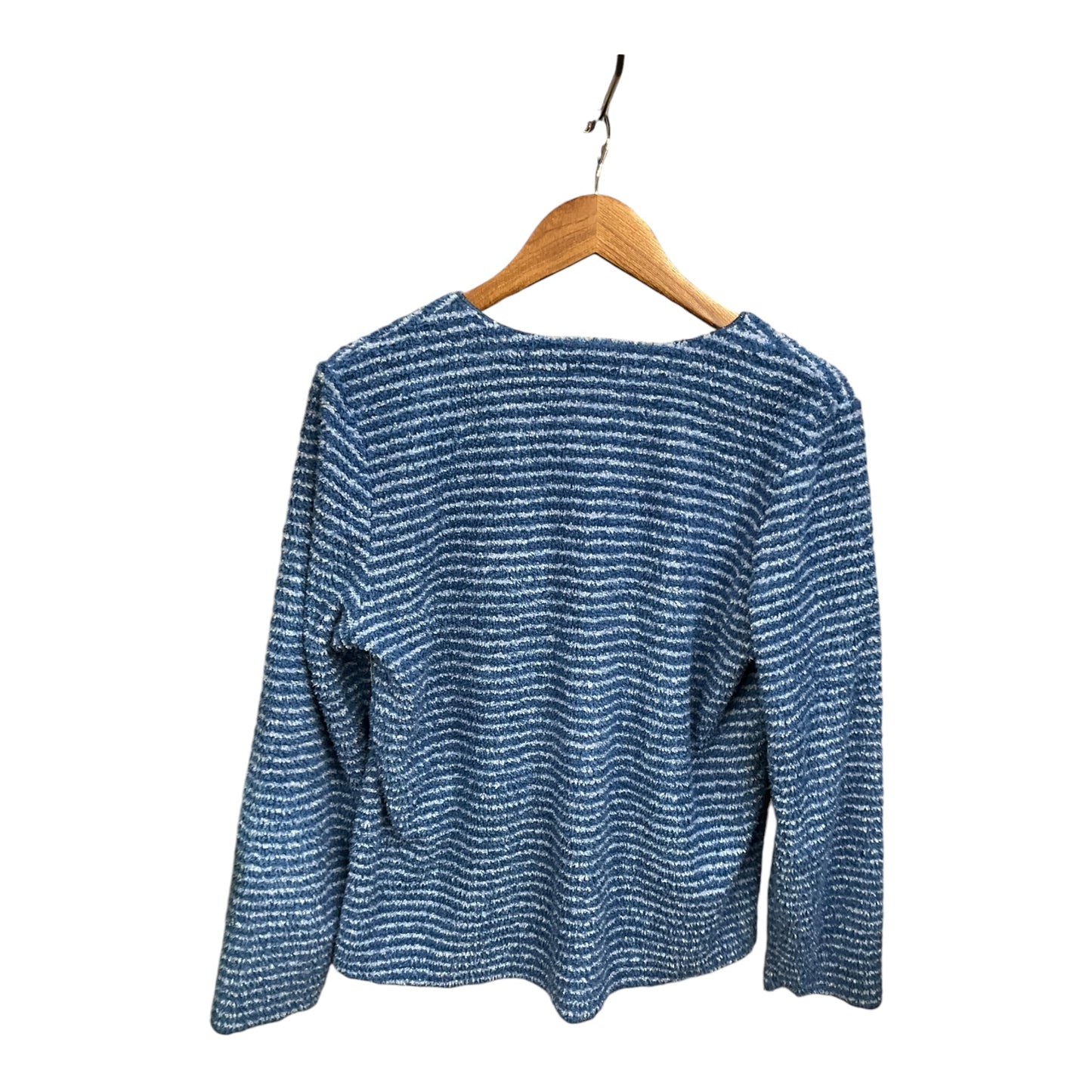 Top Long Sleeve By Focus In Blue, Size: M