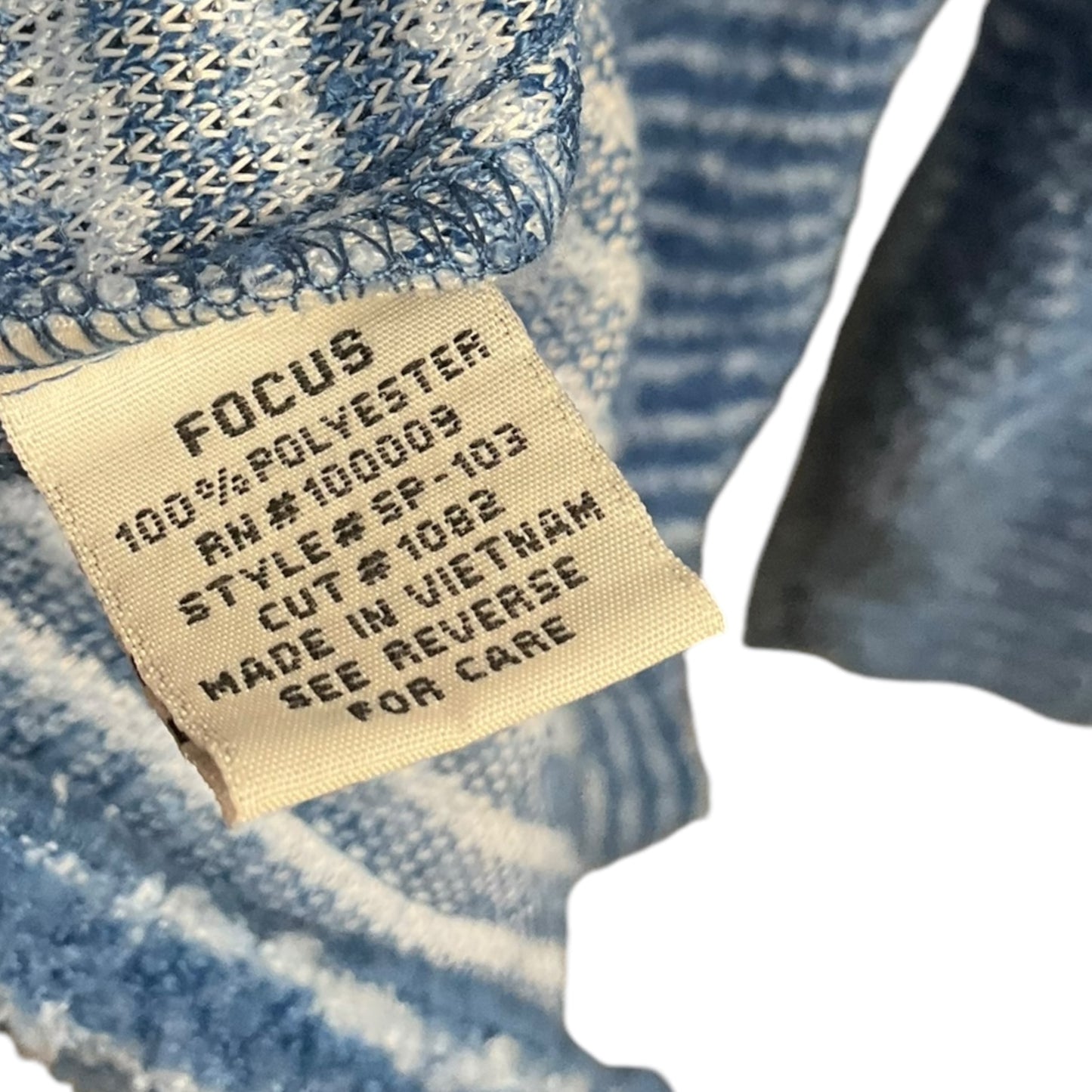 Top Long Sleeve By Focus In Blue, Size: M