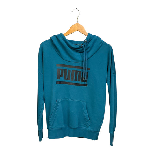 Sweatshirt Hoodie By Puma In Aqua, Size: S