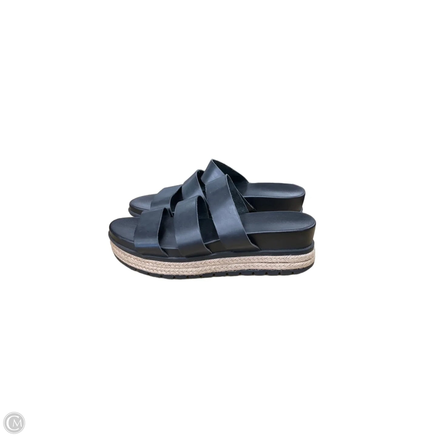 Sandals Heels Wedge By Mia In Black, Size: 9.5