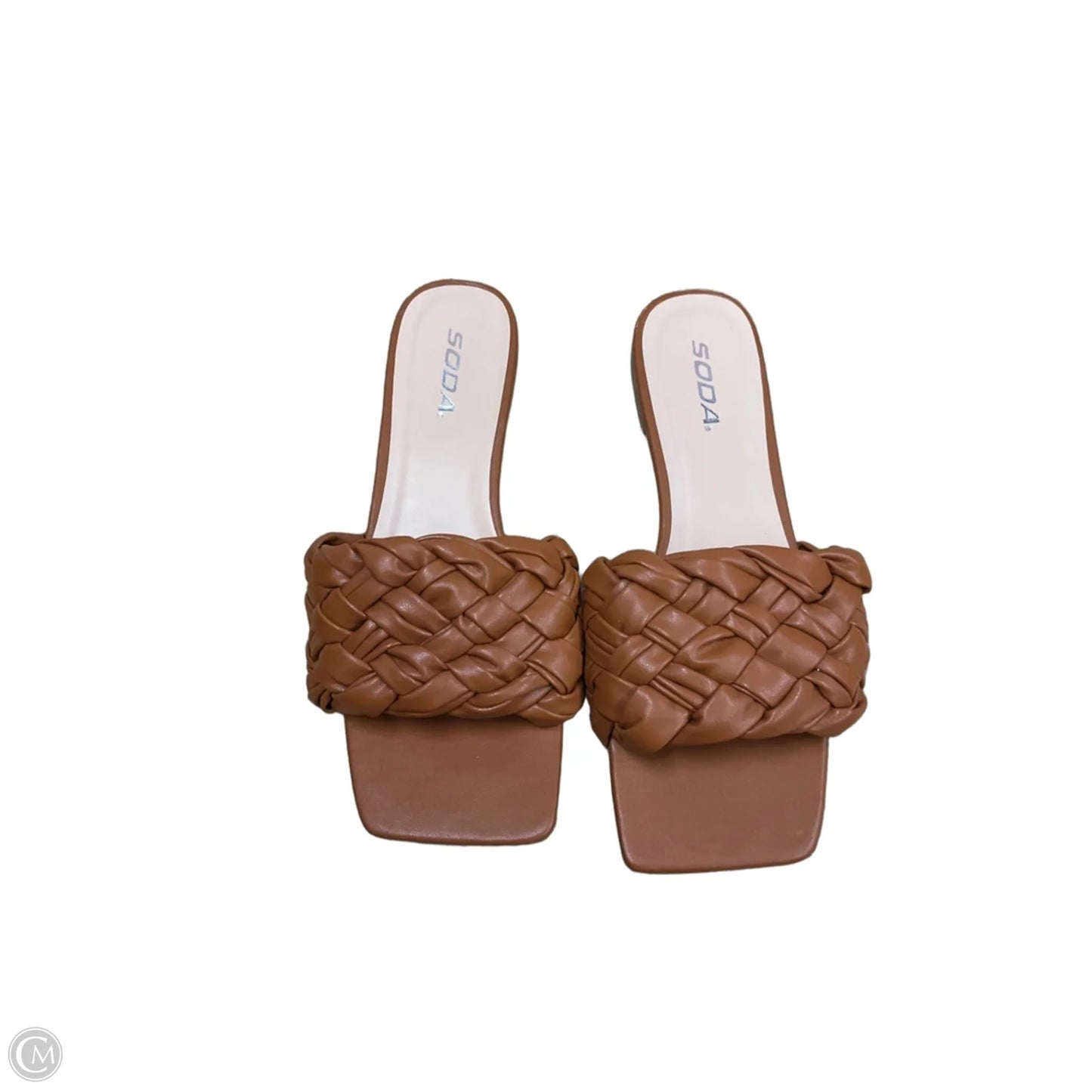 Sandals Flats By Soda In Brown, Size: 9