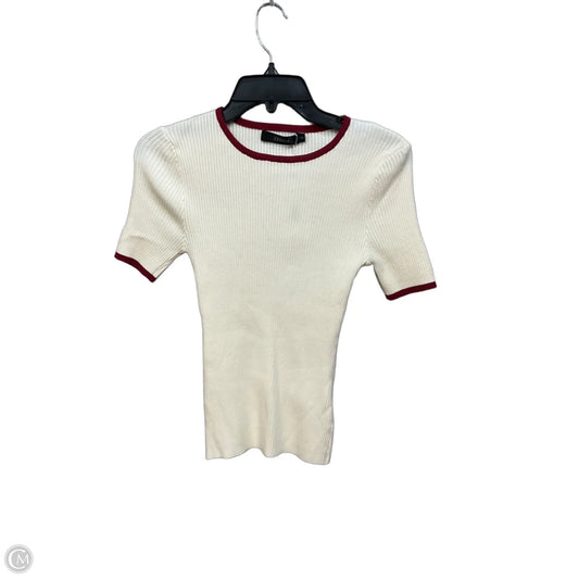 Top Short Sleeve By Zesica In Cream, Size: S