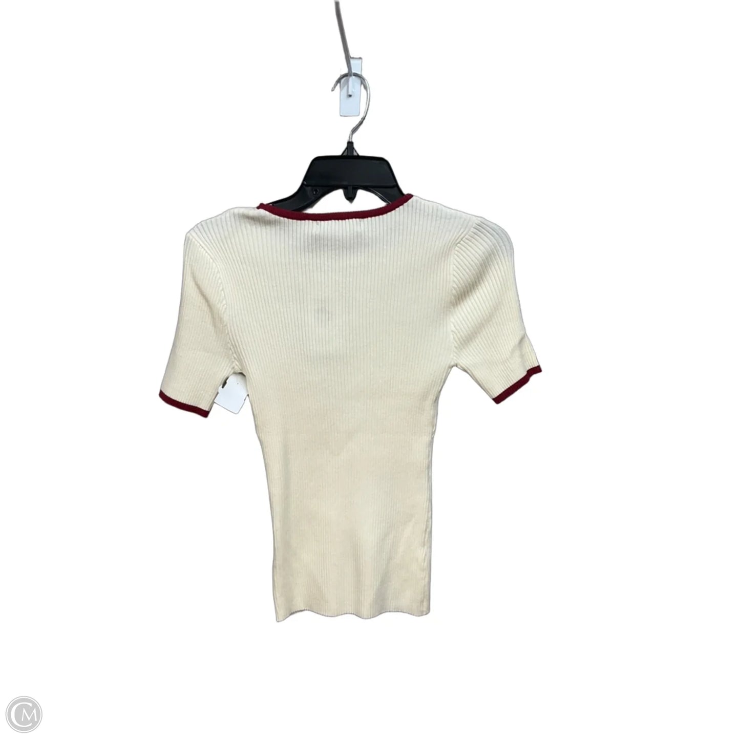 Top Short Sleeve By Zesica In Cream, Size: S