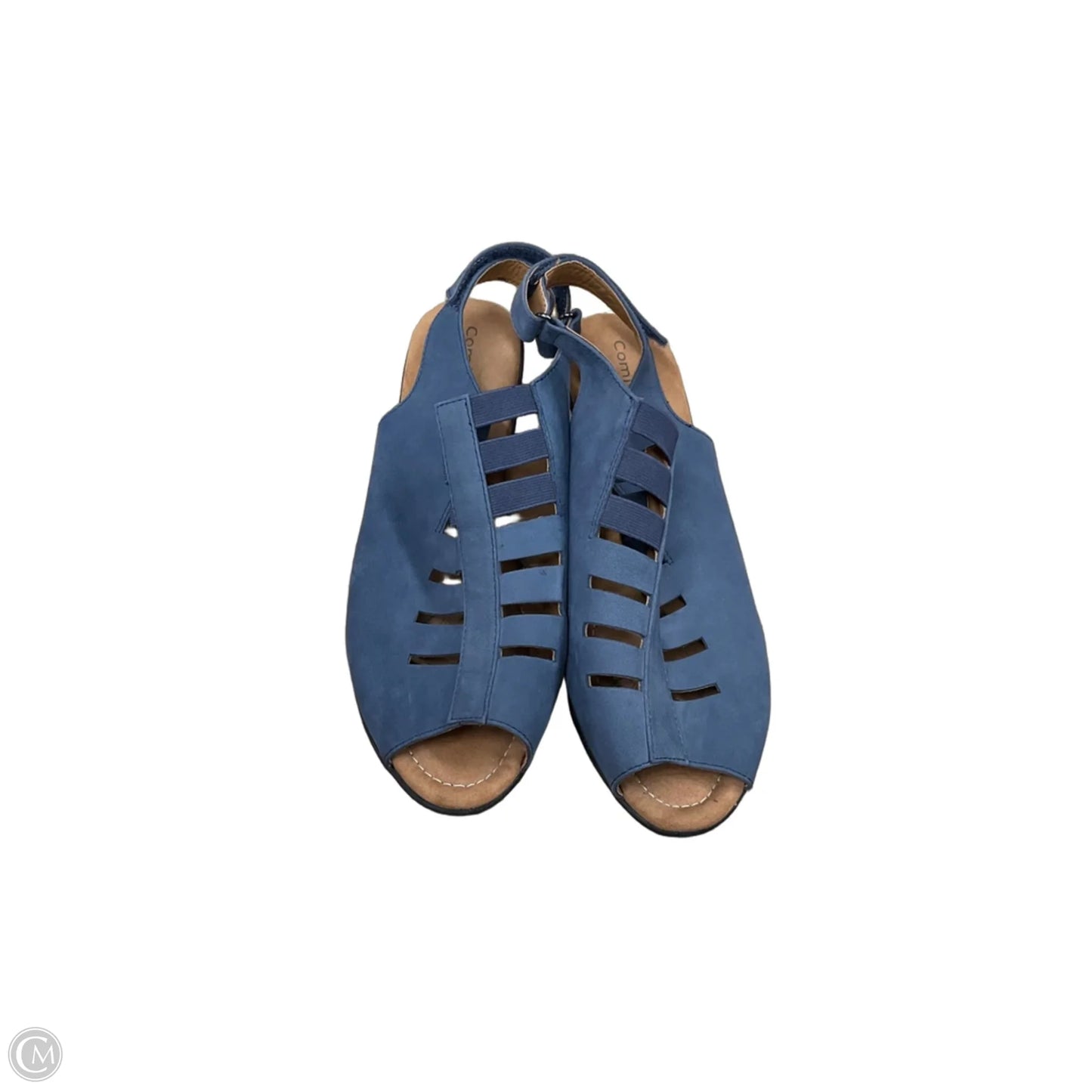 Sandals Heels Kitten By Comfortiva In Blue, Size: 11