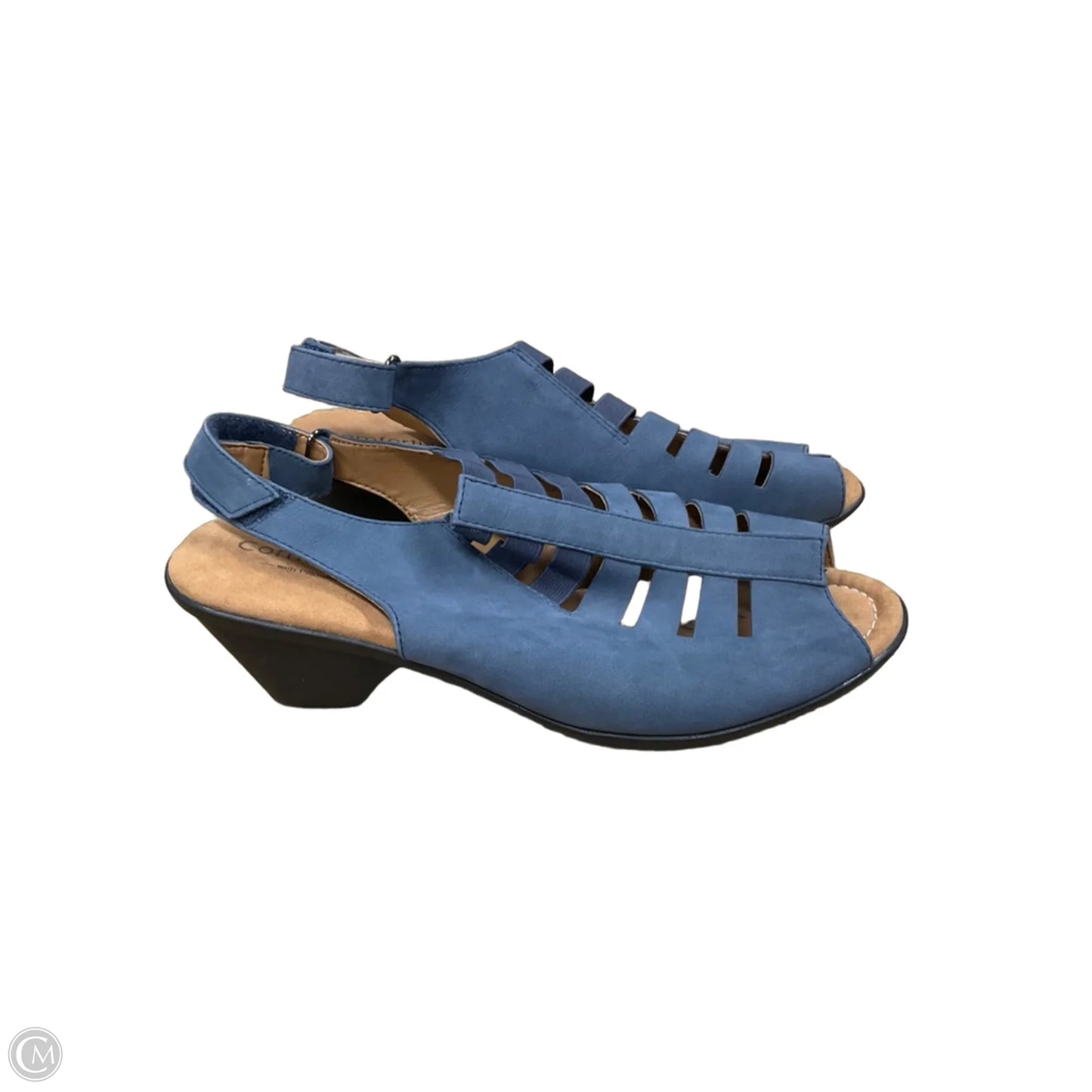 Sandals Heels Kitten By Comfortiva In Blue, Size: 11