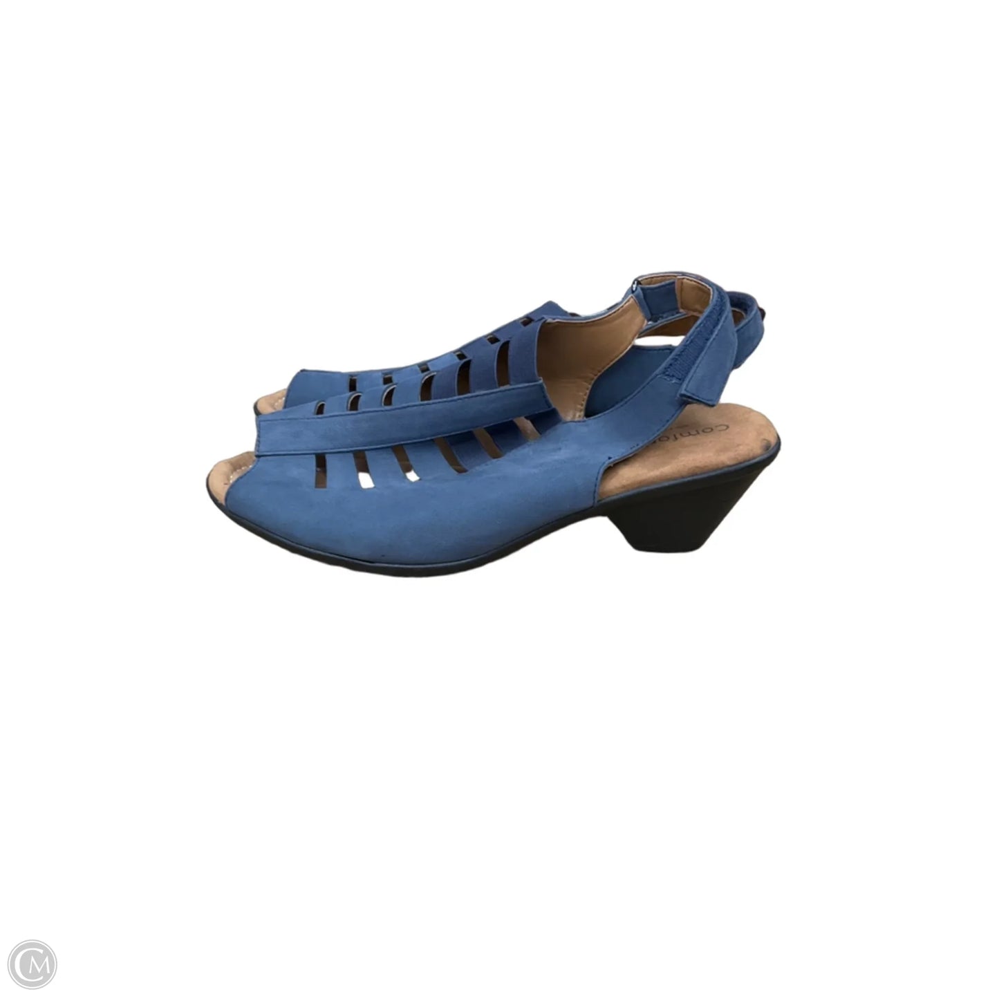 Sandals Heels Kitten By Comfortiva In Blue, Size: 11